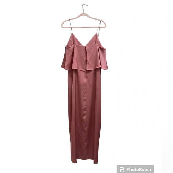 Shona Joy Luxe Cocktail Frill Dress Rose Pink 13954 - Picture 4 of 15